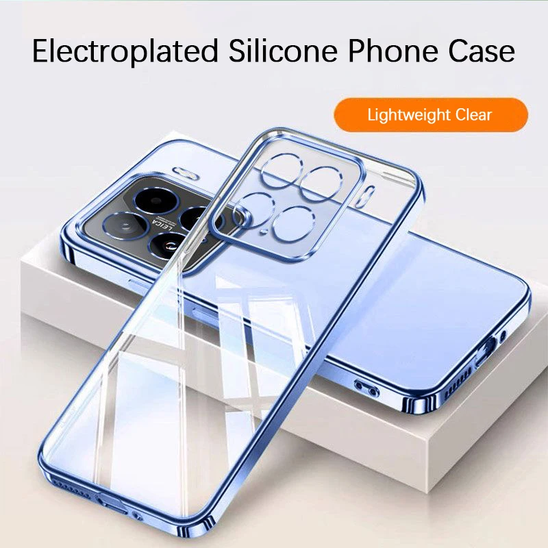 Luxury Plating Ultra Slim Glossy Clear Phone Case - Shockproof Cover