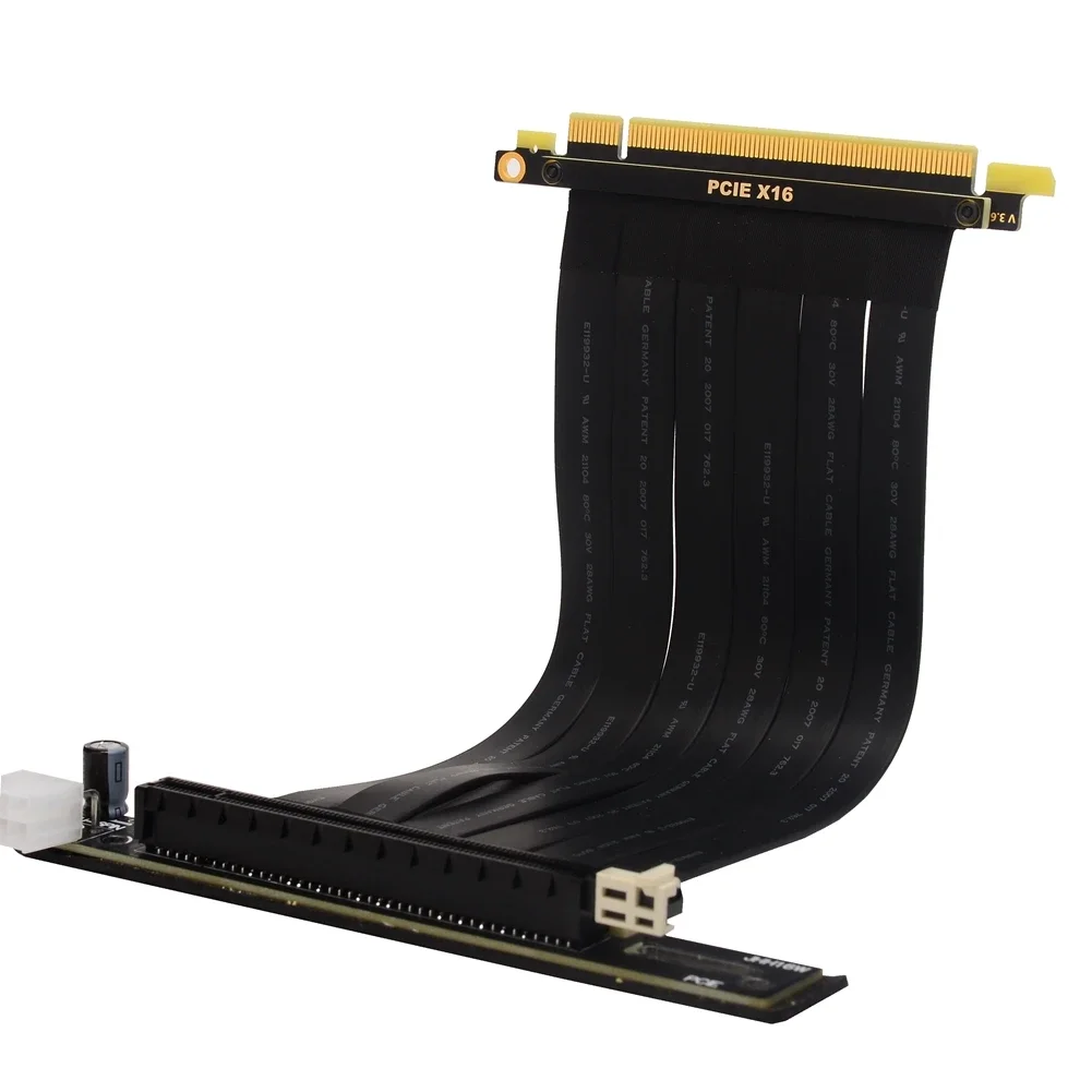 Cabo Riser Placa Gráfica pc de Alta Velocidade Cabo Flexível Adaptador de Expansão para Placa de Vídeo Vertical Pcie 3.0 X16 - Imagem 5