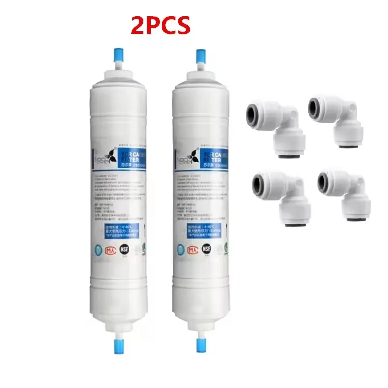 T33 Quick Conne t INLINE COCONUT Carbon Post WATER FILTER Cartridge With 2 fitting Water Purifier REVERSE OSMOSIS