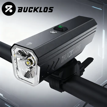 BUCKLOS 1000/1500/2000LM Faro per bici Sensore intelligente Lega di alluminio Luce anteriore per bicicletta IPX5 Lampada per bici ricaricabile impermeabile