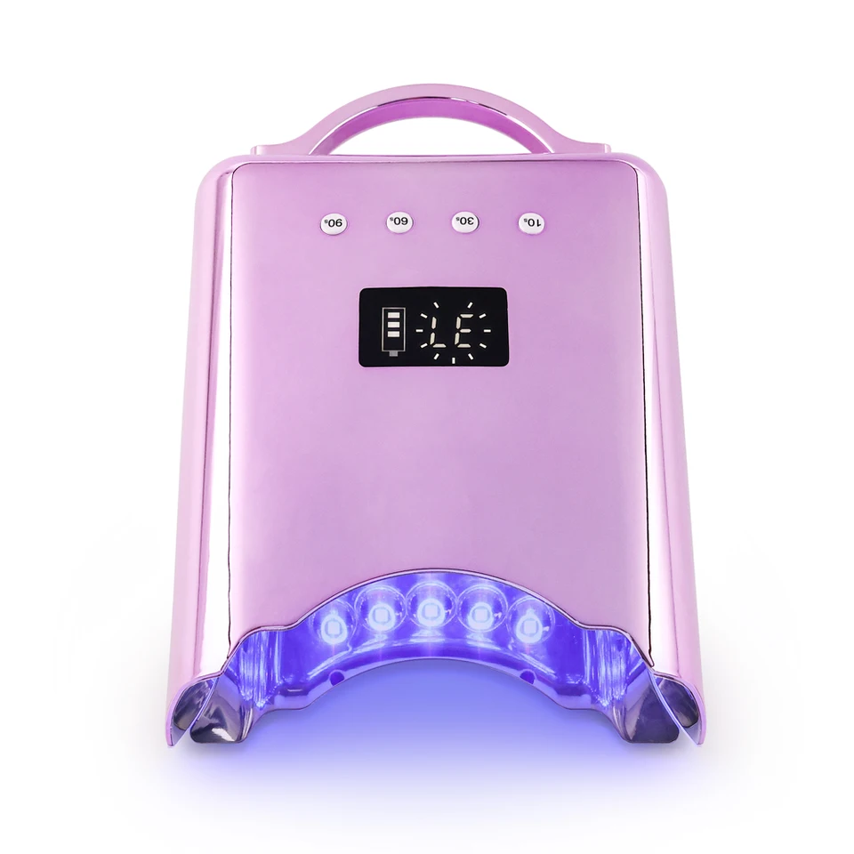 전문 미용실 사용 무선 충전식 LED UV 램프 네일 드라이어, 자동 페디큐어 매니큐어, 큰 배터리 휴대용, 78W