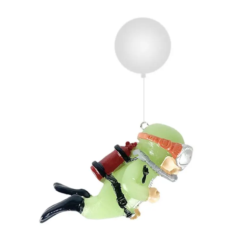 Frogman Fish Tank Accessori Cute Resin Frogman Fish Tank Ornament Lovely Diver Fish Tank Decor Per Tutti I Tipi Di Pesce E Pesce