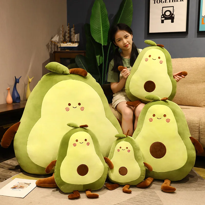 50-100CM Giant Avocado Stuffed Plush Toy Filled Doll Fruit Cushion
