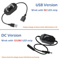 Touch / Knob / Button Switch Dimmer Brightness Adjust for 3528 5050 COB LED Strip Light DC 12V 24V USB 5V Stepless Dimming - Image 5