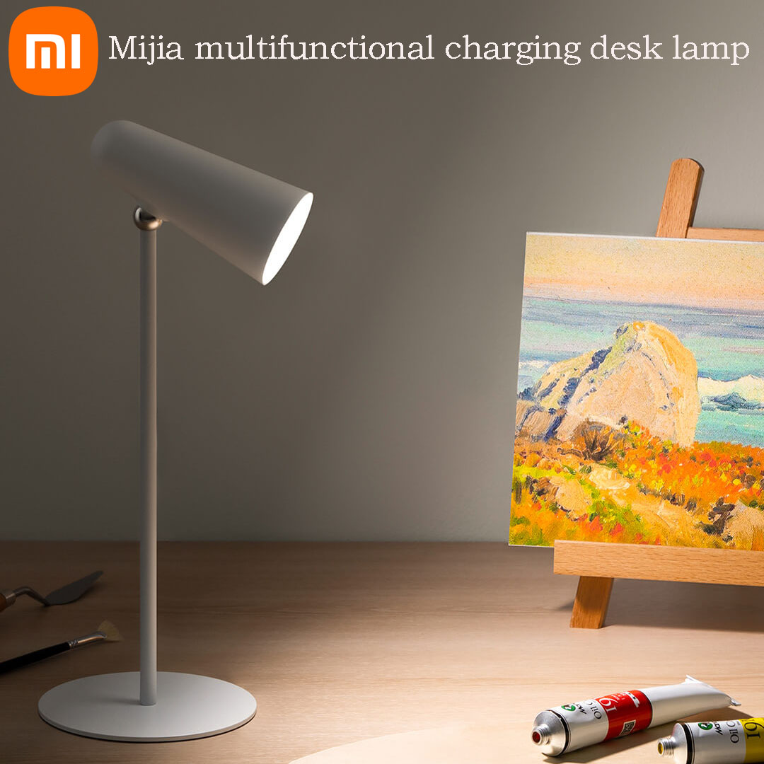  Xiaomi Mijia LED Desk Lamp Multifunctional Type-c Rechargeable Reading Lamp 3 In 1 Study Office Portable Bedside Night Light 