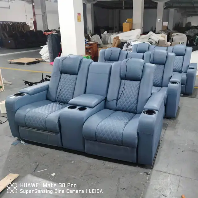 Linlamlim italian leather sofa electric reclining seats double power cinema recliner seater multifunctional massage couch