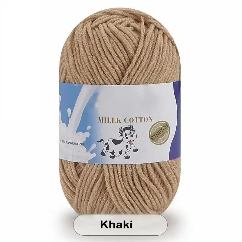 Knitting Yarn 150g 5-strand Milk Handmade Medium Thick DIY Woven Doll Sweater Flower Hat Scarf Yarn Ball
