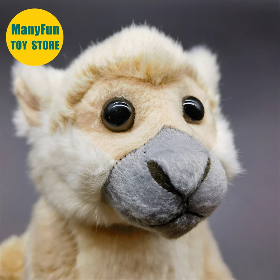 Realistic Squirrel Monkey High Fidelity Monkey Plushie Saimiri Monkey Plush Toys Lifelike Animals Simulation Stuffed Doll Toy 3