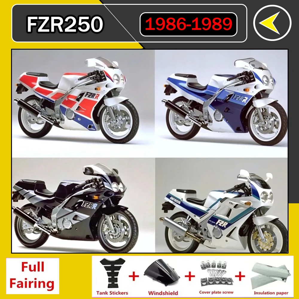 

Fit For FZR250R 1986 1987 1988 2KR Motorcycle Accessories Complete Body Fairing Panel Kit FZR250 FZR 250 R 1987 fairings kits