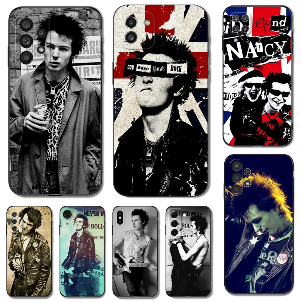 Caso Di Tpu Nero Per Samsung Galaxy M53 M13 M62 A12 A22 A22S A32 A42 A52 A52S A72 4G 5G A20S Sid Vicious