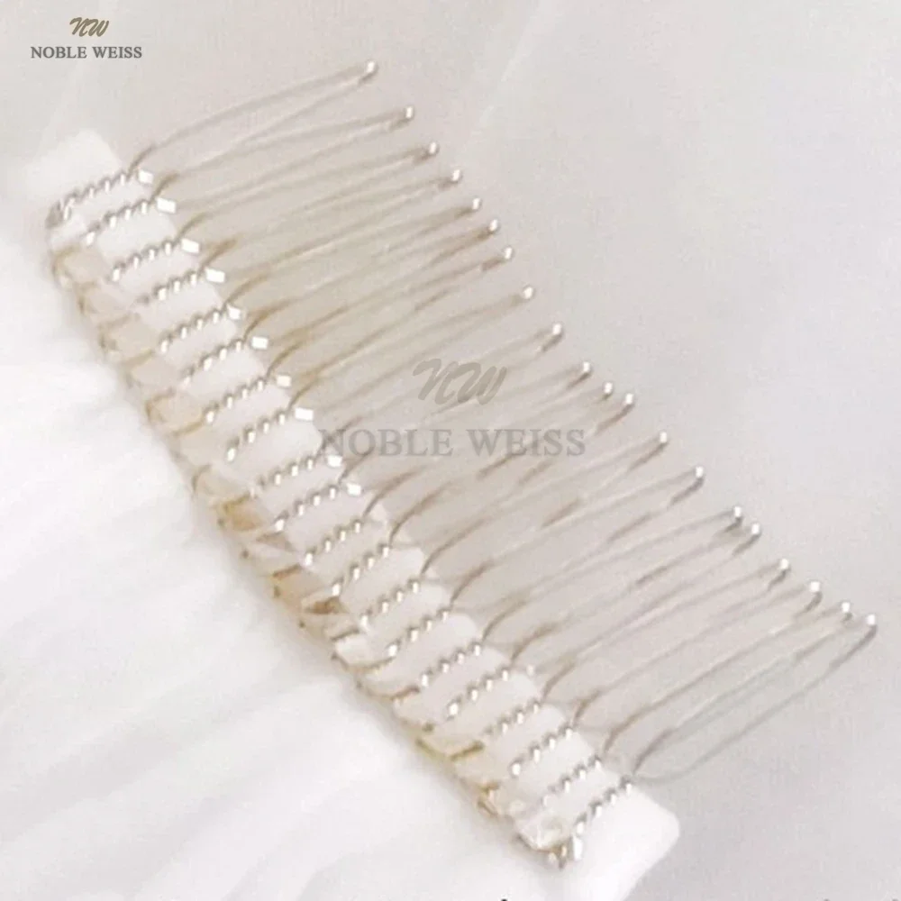 Bridal Veil 2T Satin Edge Wedding Veil Cover Face Bridal Veils With Comb 300*380 Customized