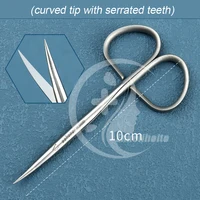 Eye peeling twist handle medical tissue scissors double eyelid tool blunt pointed serrated 2