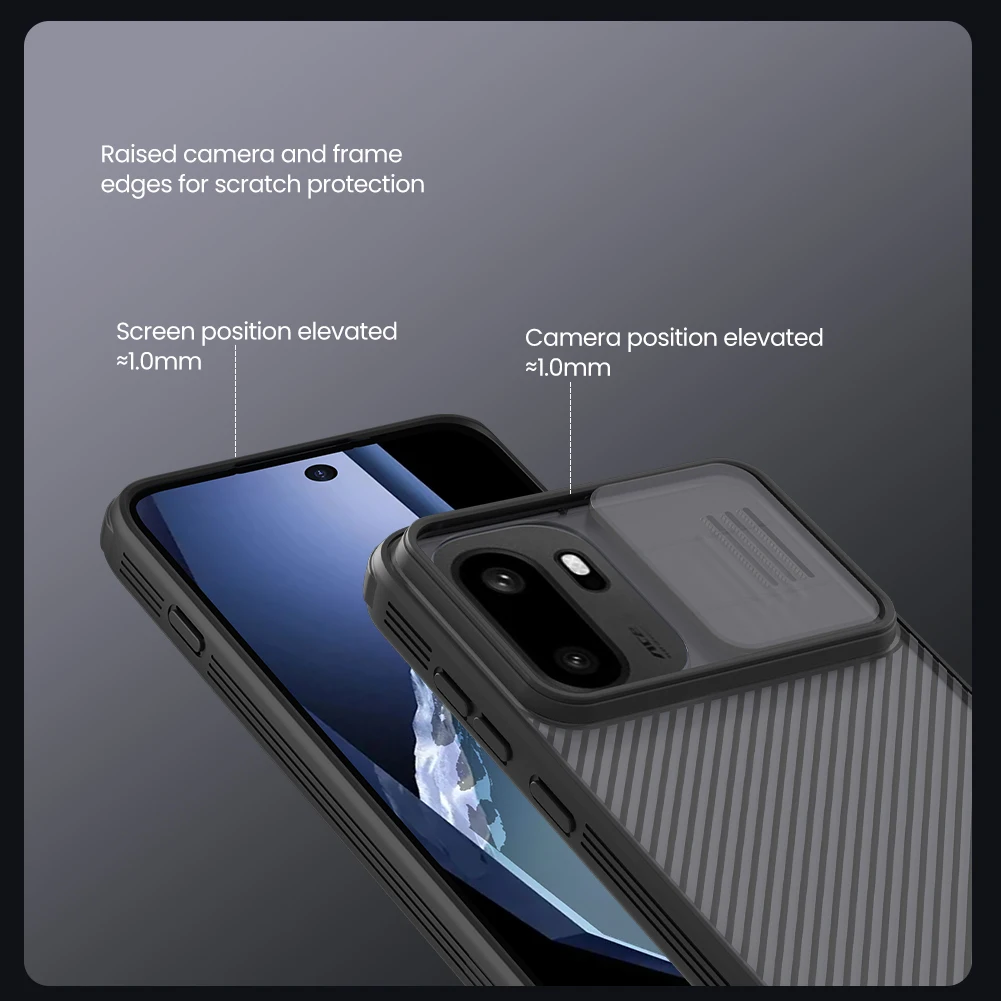 Für Oneplus 15R Hülle NILLKIN Fitted Case Camshield Super Frosted Shield Case Objektivschutzhülle – Detail 8
