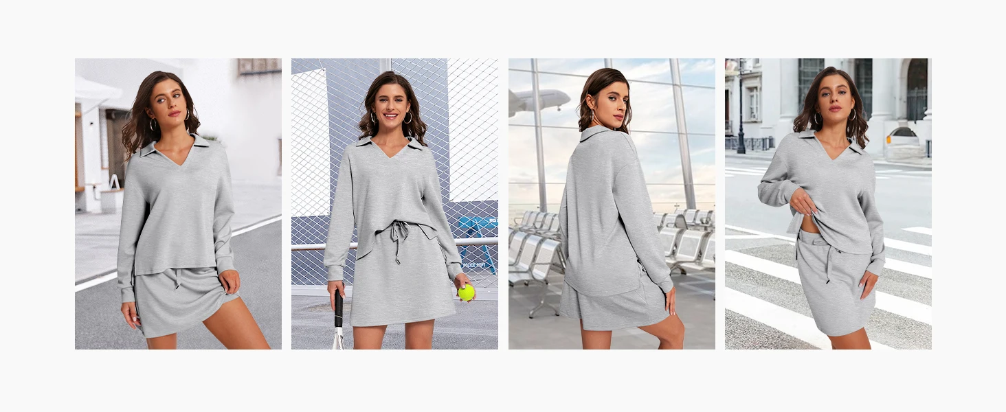 sweatskorts women set