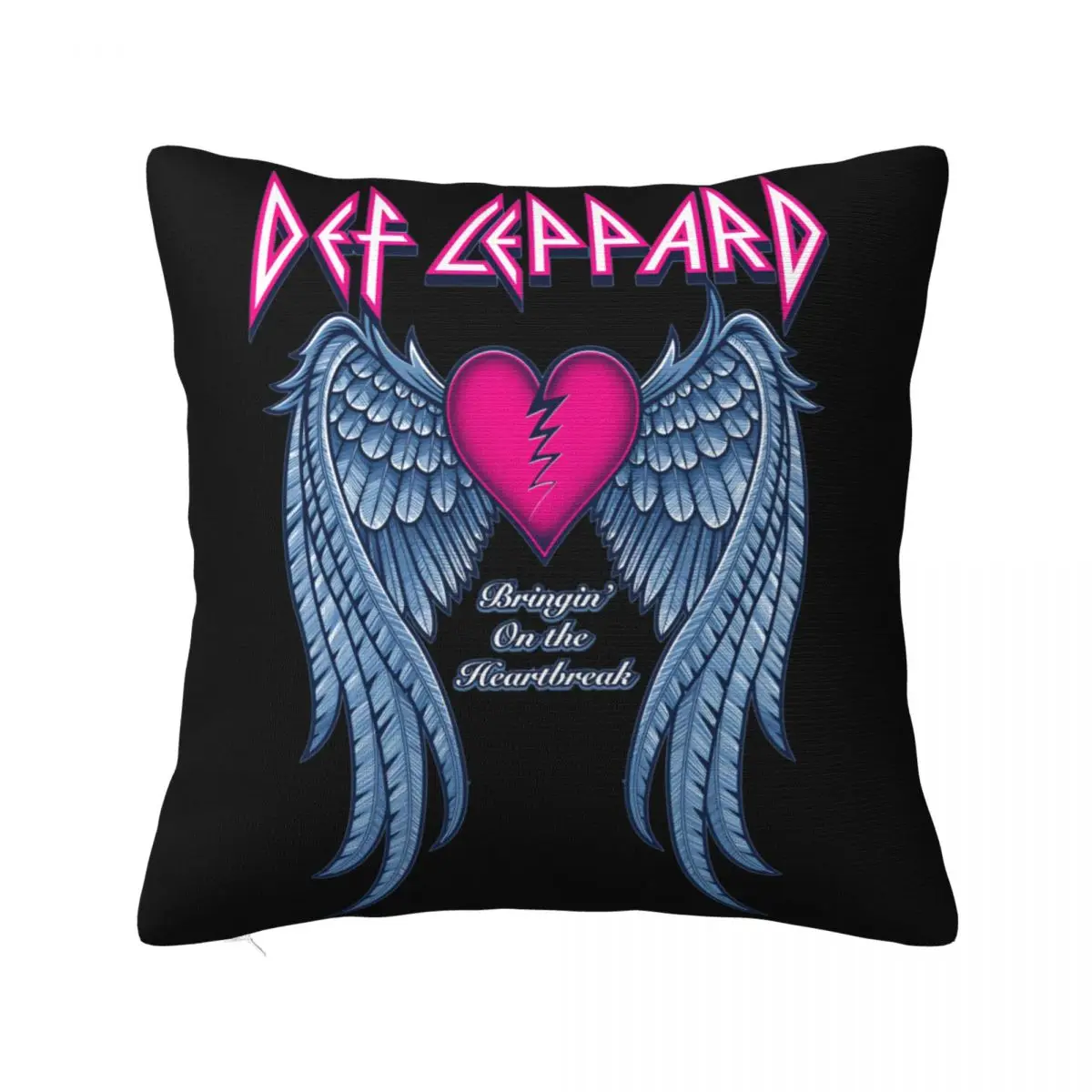

Defs Leppards наволочка из тяжелого металла с ремешком, мягкая декоративная подушка, искусственная наволочка, домашняя квадратная 45*45 см