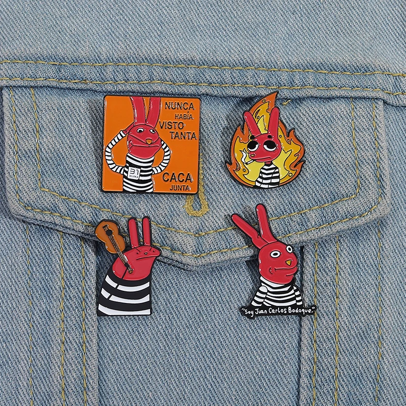 Humor Comedy Movies Character Enamel Pins Brooch Cartoon Red Eared Animals Badge Backpack Lapel Pin Accessories Gift for Friends Image 5