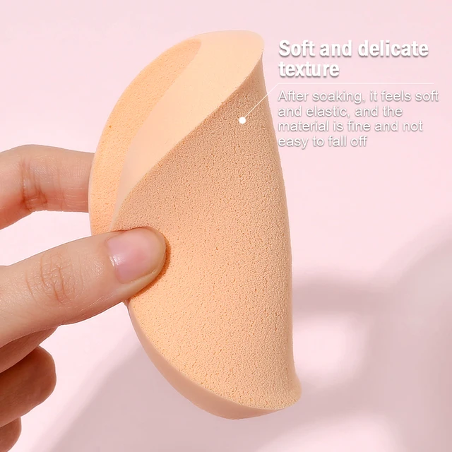 6/2Pcs Facial Powder Foundation Puff Round Shape Portable Soft Cosmetic Puff Makeup Foundation Sponge Wet Dry Use Beauty Tools