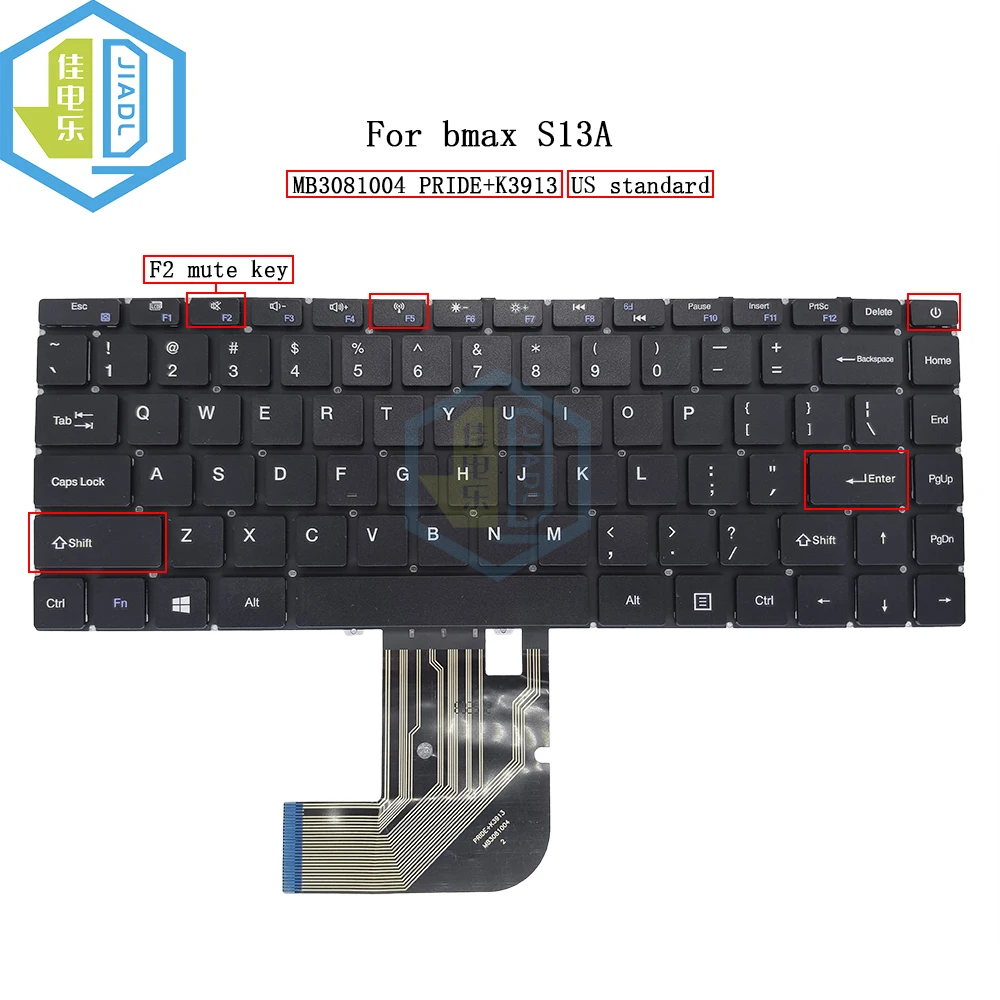 

US Notebook Keyboard For Chuwi Lapbook SE CWI528 CWI547 For BMAX MaxBook S13A MB3081004 PRIDE+K3913 English Keyboards Teclado