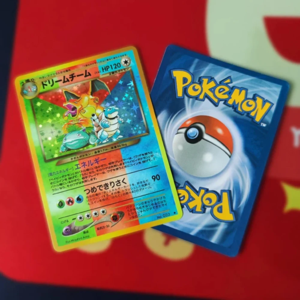 

1996 Years English Pokemon DIY Holo Rare Cards Pikachu Illustrator Cards Flash Cards Shining Charizard Game Collection Cards