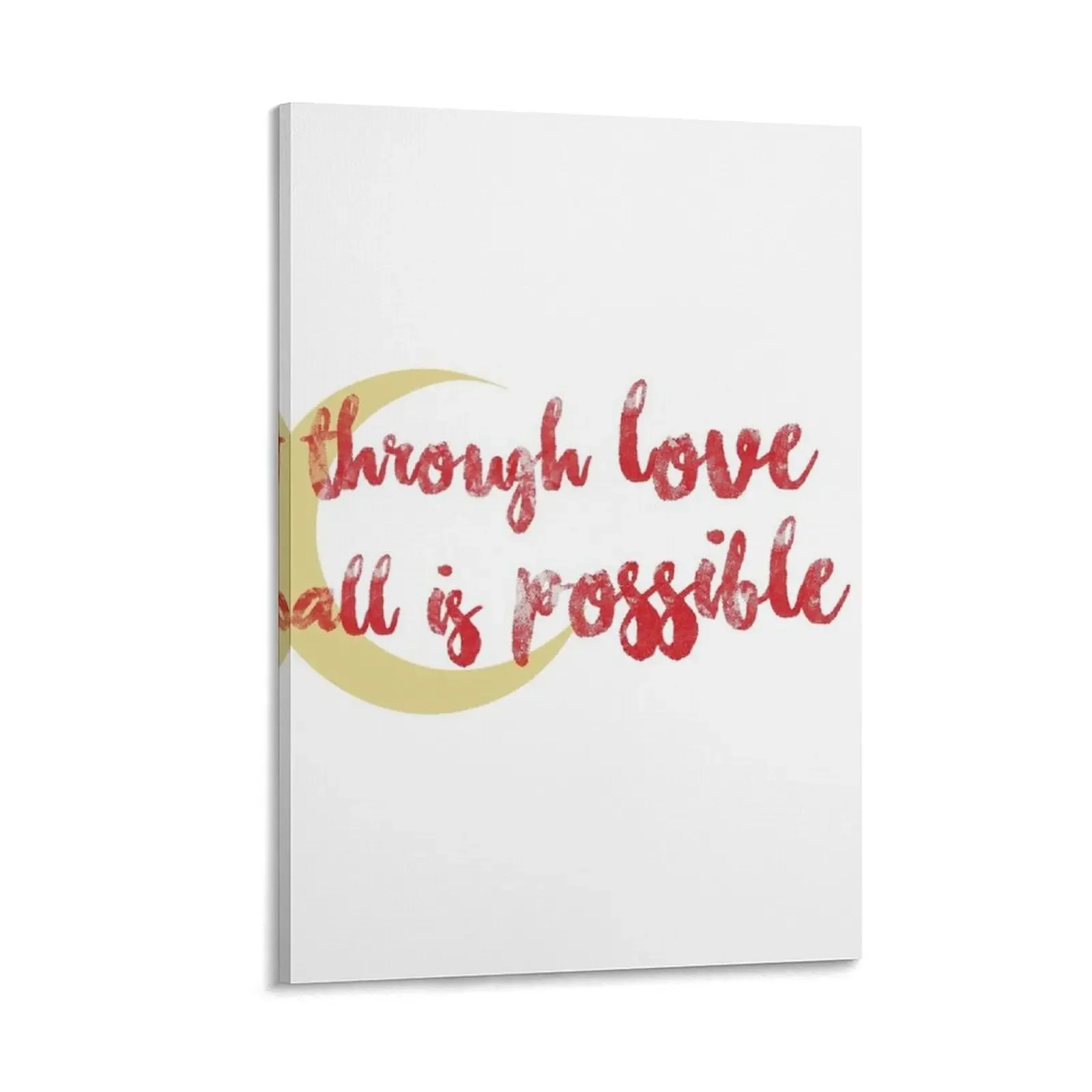 through love all is possible Canvas Painting home decorations aesthetic room decoration