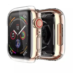 Premium Apple Watch Screen Protector with TPU Bumper Cover - Series 4 5 6 SE 40MM (Transparent)