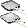 Caraway Griddle Pan & Grill Pan Duo - Non-Stick Ceramic Coated - Non Toxic, PTFE & PFOA Free - Oven Safe & Compatible 1