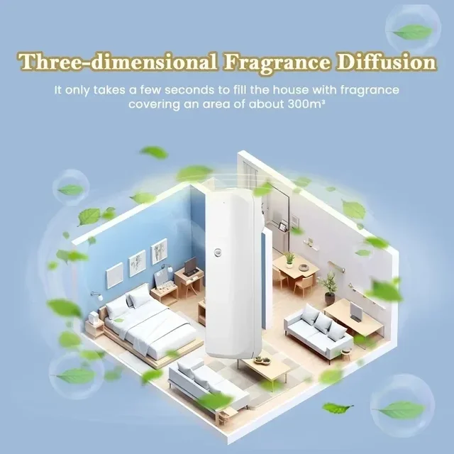 Smart Waterless Essential Oil Diffuser 300m³ Scent Air Machine Portable Scent Diffuser Plug-in Wall for Large Room Home Office 4