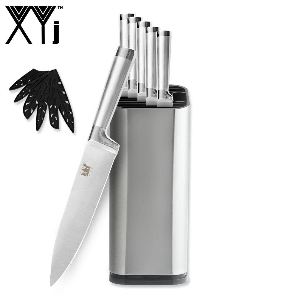 XYJ Stainless Steel Kitchen Knives Set 10 Piece Chef Knife Set with Kn —  CHIMIYA