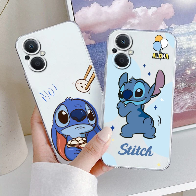 Cartoon Cute Fashion Trend Stitch Custodia Per Telefono Per Oppo Find X2 X3 X5 Pro Lite Neo 5G Reno 2 4 5 6 7 Lite Z Pro Se Trasparente