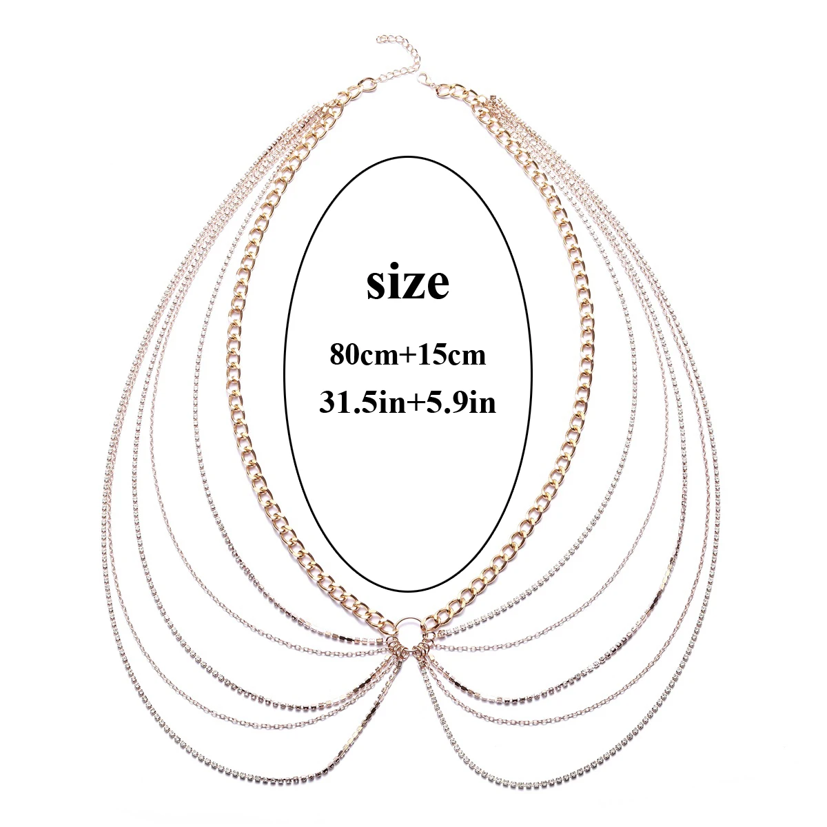 Sexy Waist Chain Belt Layered Rhinestone Belly Body Chain Fashion Trend Jewelry For Women Festival Rave Party Accessories - Image 5