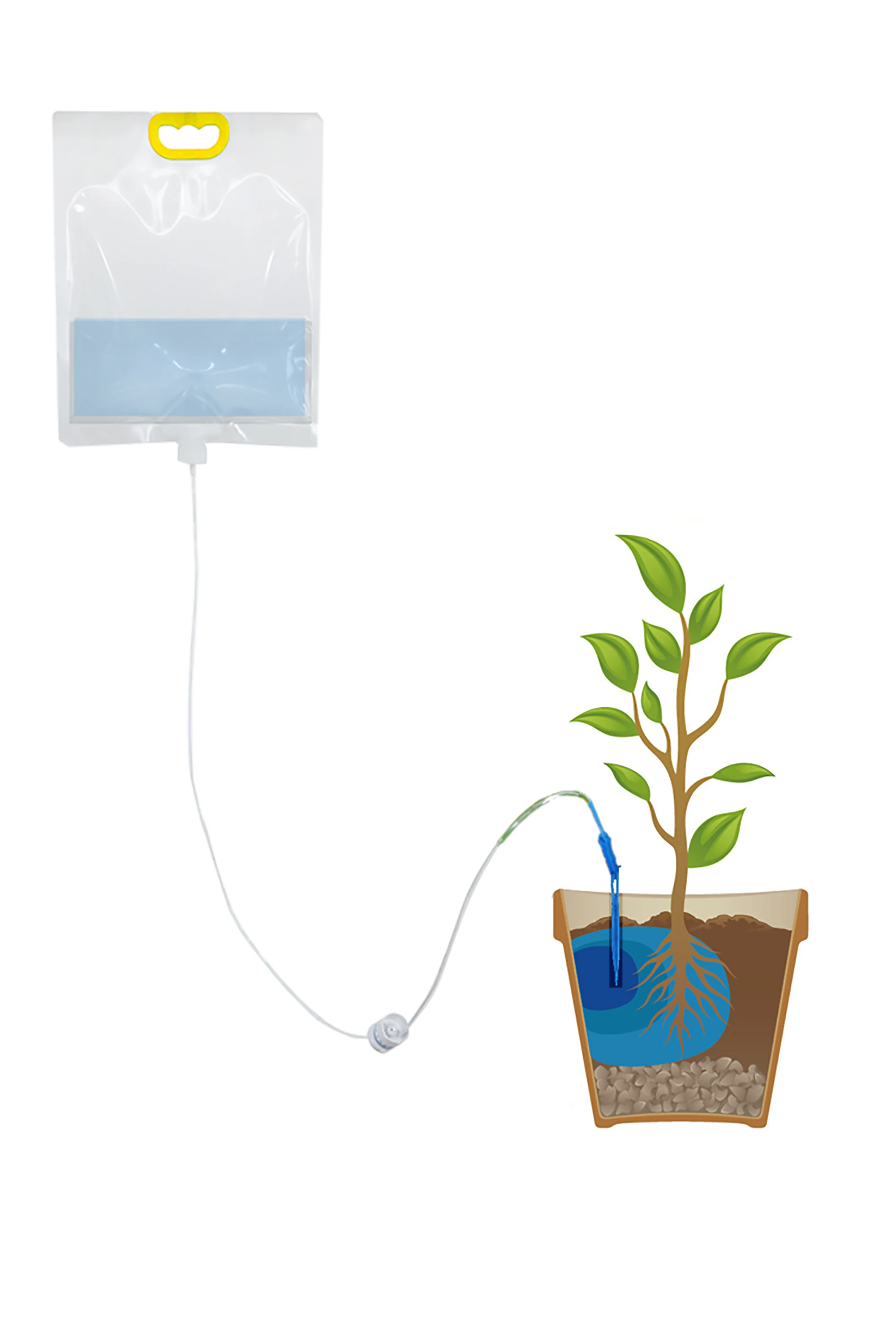 Sac D'irrigation Goutte à Goutte 3,5 L – Arrosage Automatique Pour Plantes D'intérieur, Balcon, Bonsaï, Débit Réglable, Tuyau 1 M
