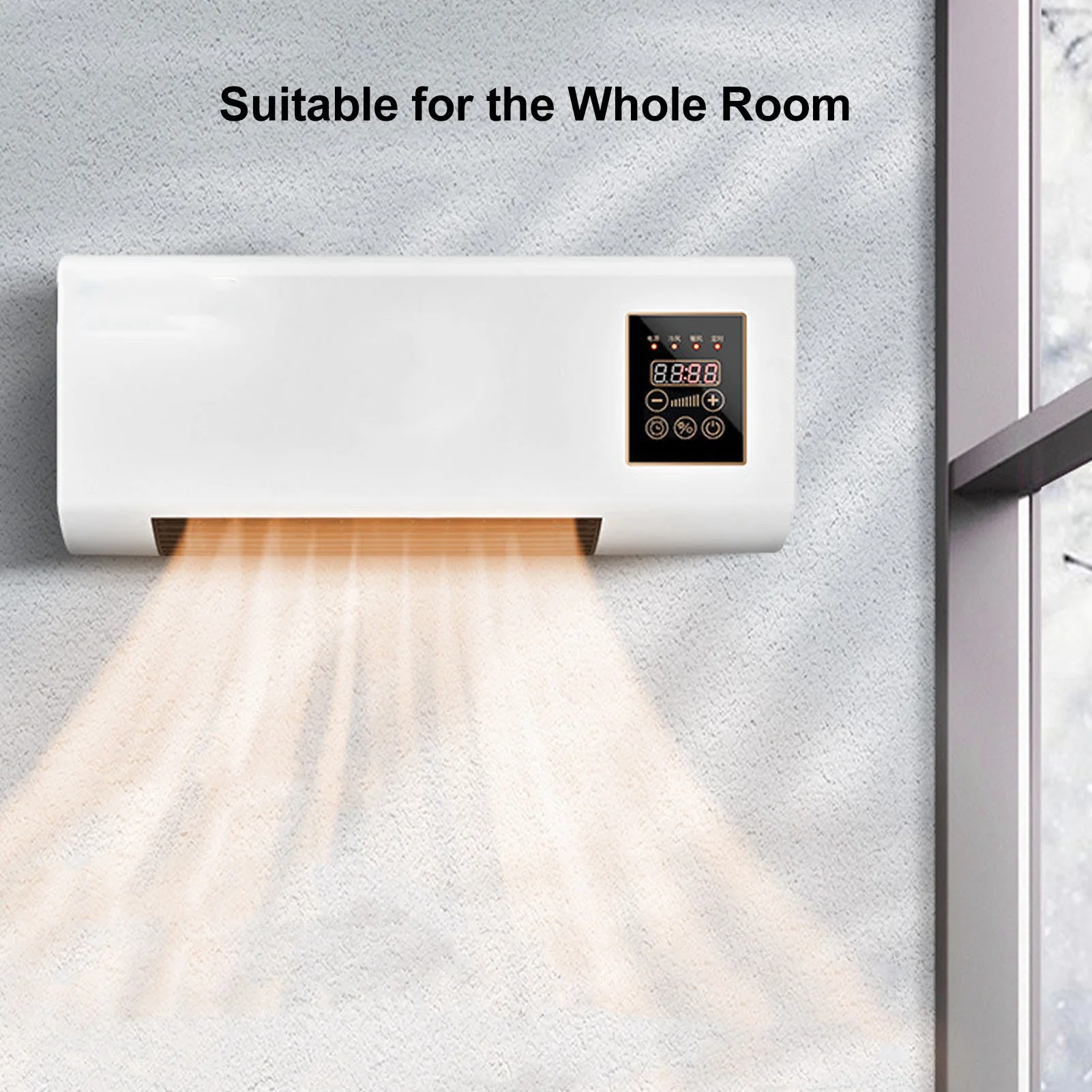 Air Cooler Air Cooler Machines Small Air Conditioner Heater Portable Wall Mounted Air Conditioning Hot Fan for Bathroom Bedroom 3