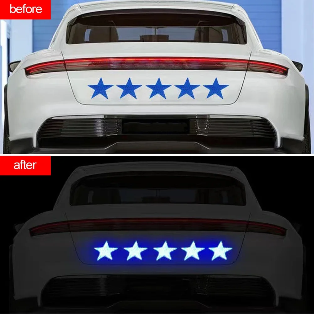 Adesivi Riflettenti Di Sicurezza - 30 Pezzi A Forma Di Stella, 3 Colori, Impermeabili, Per Veicoli E Bici - Foto 10