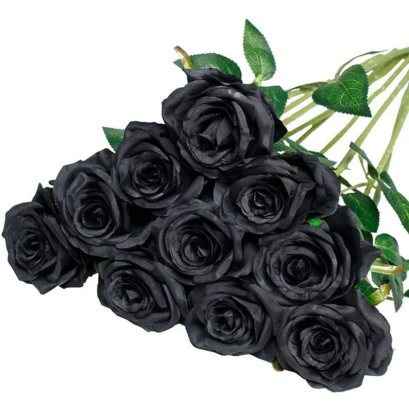 YXYQR 12 fiori di Halloween con occhi, spaventose rose da interno/esterno nere rosse viola con bulbi oculari, bouquet di fiori finti per ghirlanda di vasi per feste decorazioni per la casa