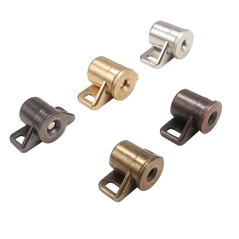 1PC Magnetic Cabinet Door Lock Strong Magnetic Door Lock With Screw Alloy Drawer Golden Bronze Silver lock 35*19mm.