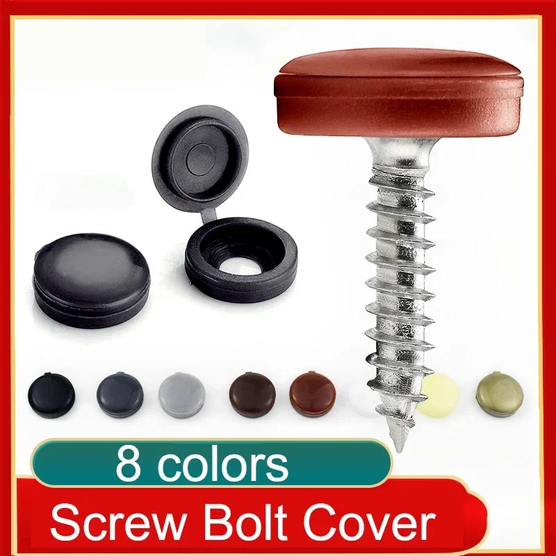 Screw caps White Black Grey Plastic One-piece Screw Cap Cover Nail Nuts Bolts Decorative Folding Ugly Covers