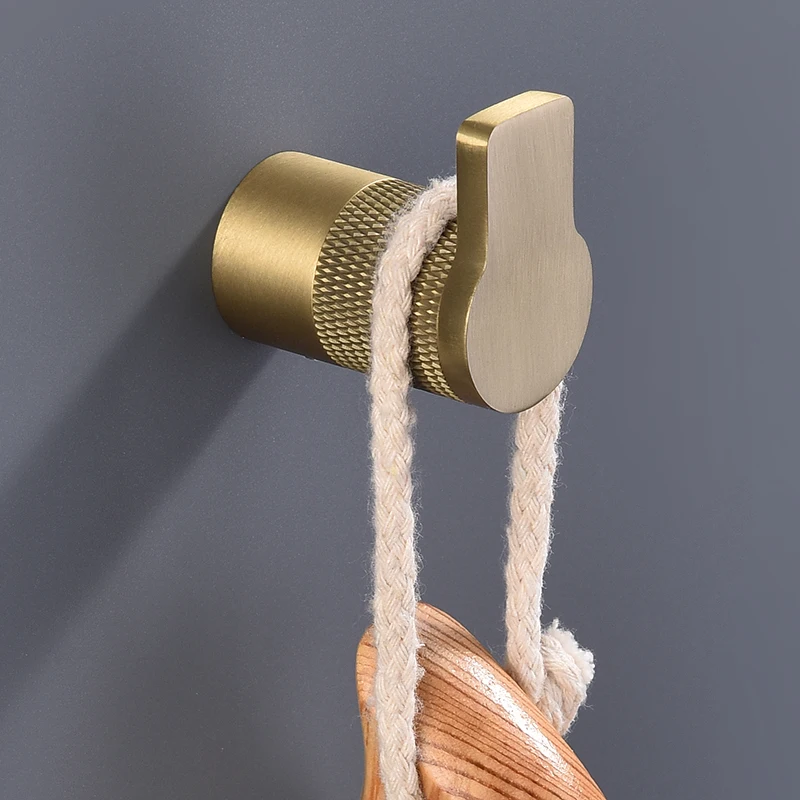 Brushed Gold Bathroom Accessories Towel Bar Bath Robe Hook Brass Knurled Bathroom Hardware Set Shelf for Towels Paper Tissue Hol bathroom hardware set bathroom hardware accessories