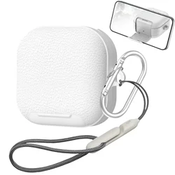 Enhanced Wireless Earbuds Protective Case with Keychain & Lanyard - Galaxy Buds 4 (White)