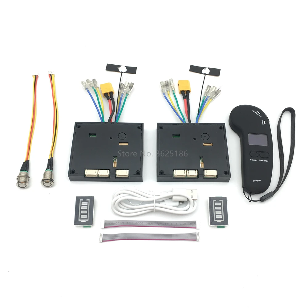 

Четырехколесный мини-контроллер, 4 двигателя, беспроводной контроллер привода, бесщеточный двигатель постоянного тока, программа ESC для электрического скейтборда