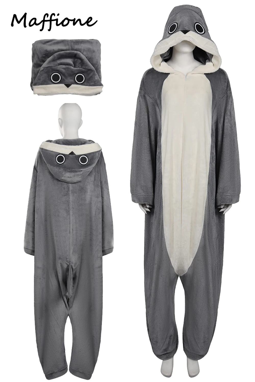 

Fish Sacabambaspis Cosplay Anime Costume Plush One-piece Pajamas Adult Women Men Disguise Sleepwear Jumpsuit Halloween Suits