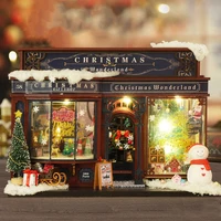 NEW DIY Wooden Doll Houses Christmas Wonderland Cottage Miniature Model Kit Dollhouse with Furniture for Friends Birthday Gifts 2