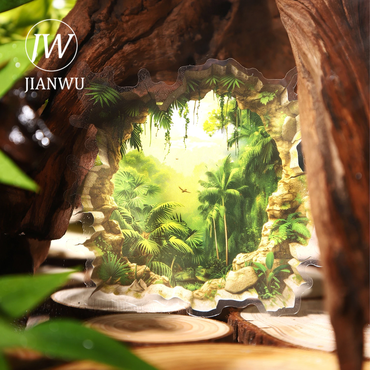 JIANWU Broken Wall Illusion Series Vintage Wall Hole Material