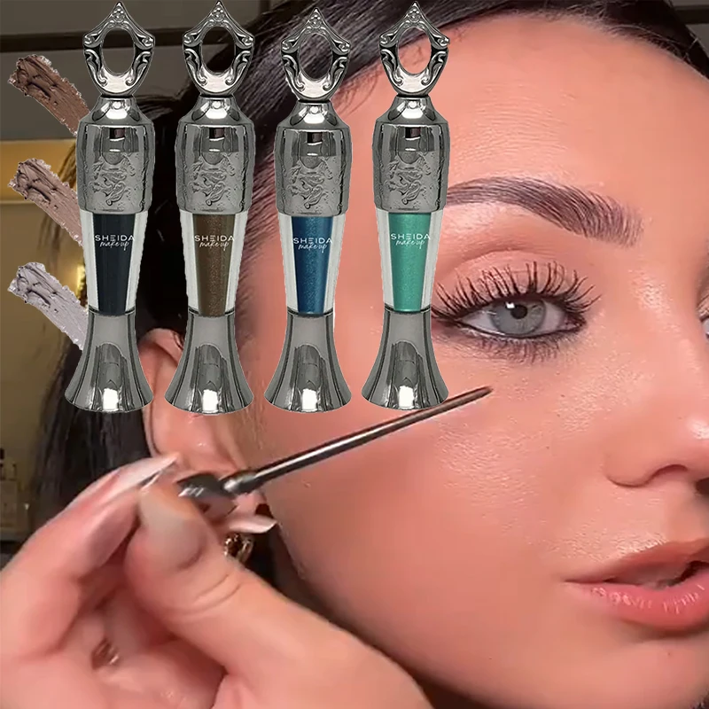 Eyeshadow Stick Eyeliner Pencil Eyeshadow Eyeliner Retro Bottle Powder Eyeliner Natural Mineral Powder Eye Liner Stick Waterproof Lasting Black Kohl Eyeshadow No Smudge Eye Makeup