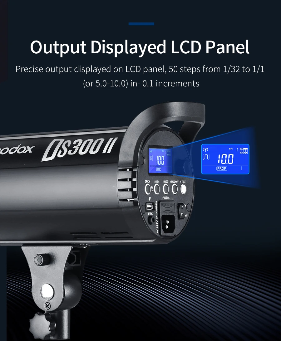 Godox DS400II Studio Flash Light 400W GN76 Bowens Mount Strobe Lamp Head Lighti