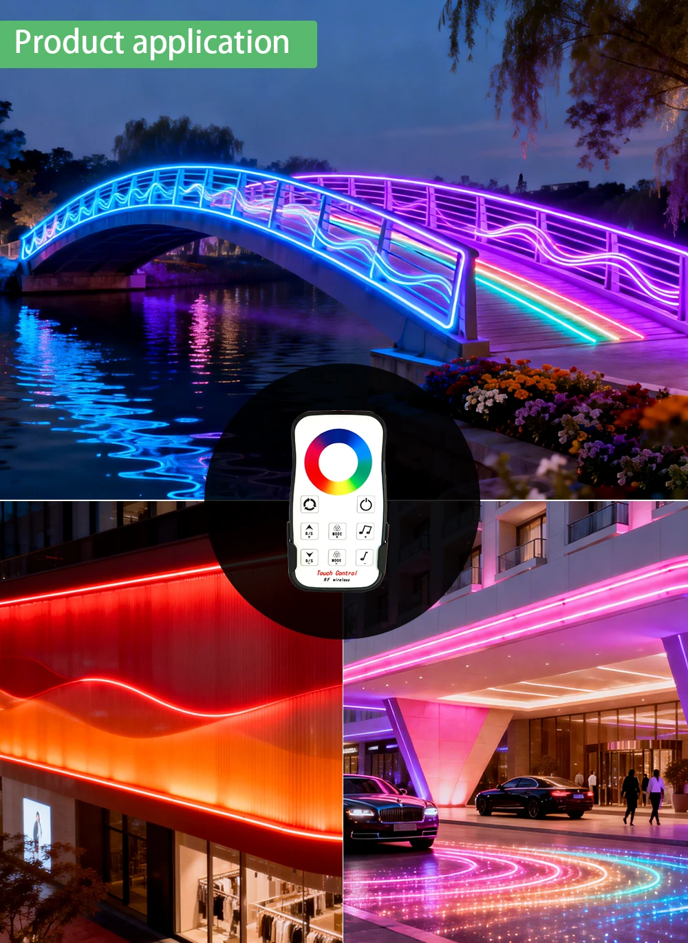 WS2815 WS2811 UCS1903 LED Strip Light Controller DC12-24V - Music, Colorful X4, BRG Remote SPI Pixels 17 S9d16e6ff6ce045fbb515ec4d1787975dy