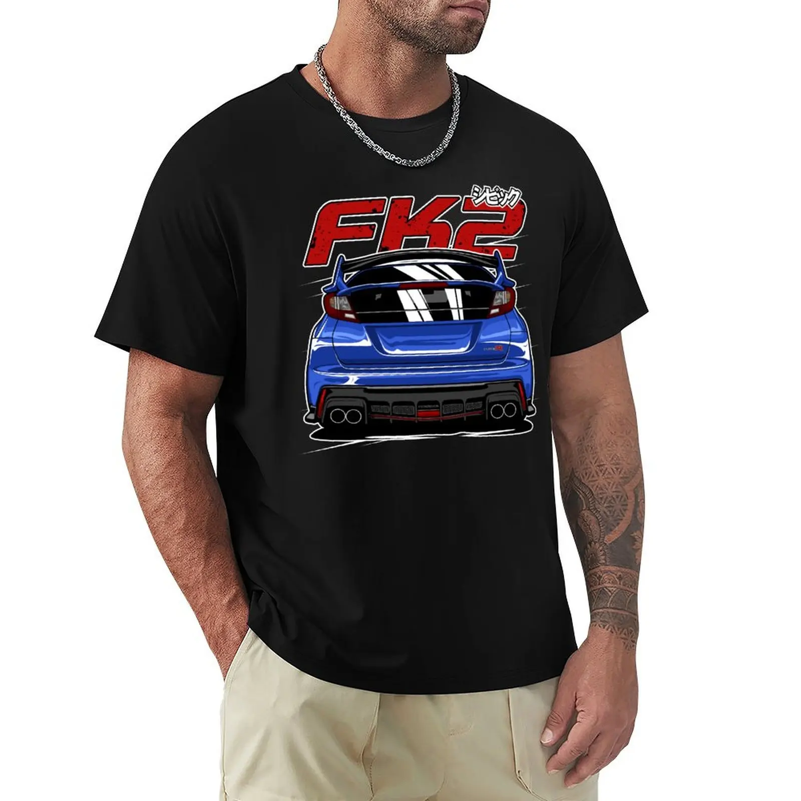 

Blue Civic FK2 Type R T-Shirt plus size tops vintage blacks fruit of the loom mens t shirts