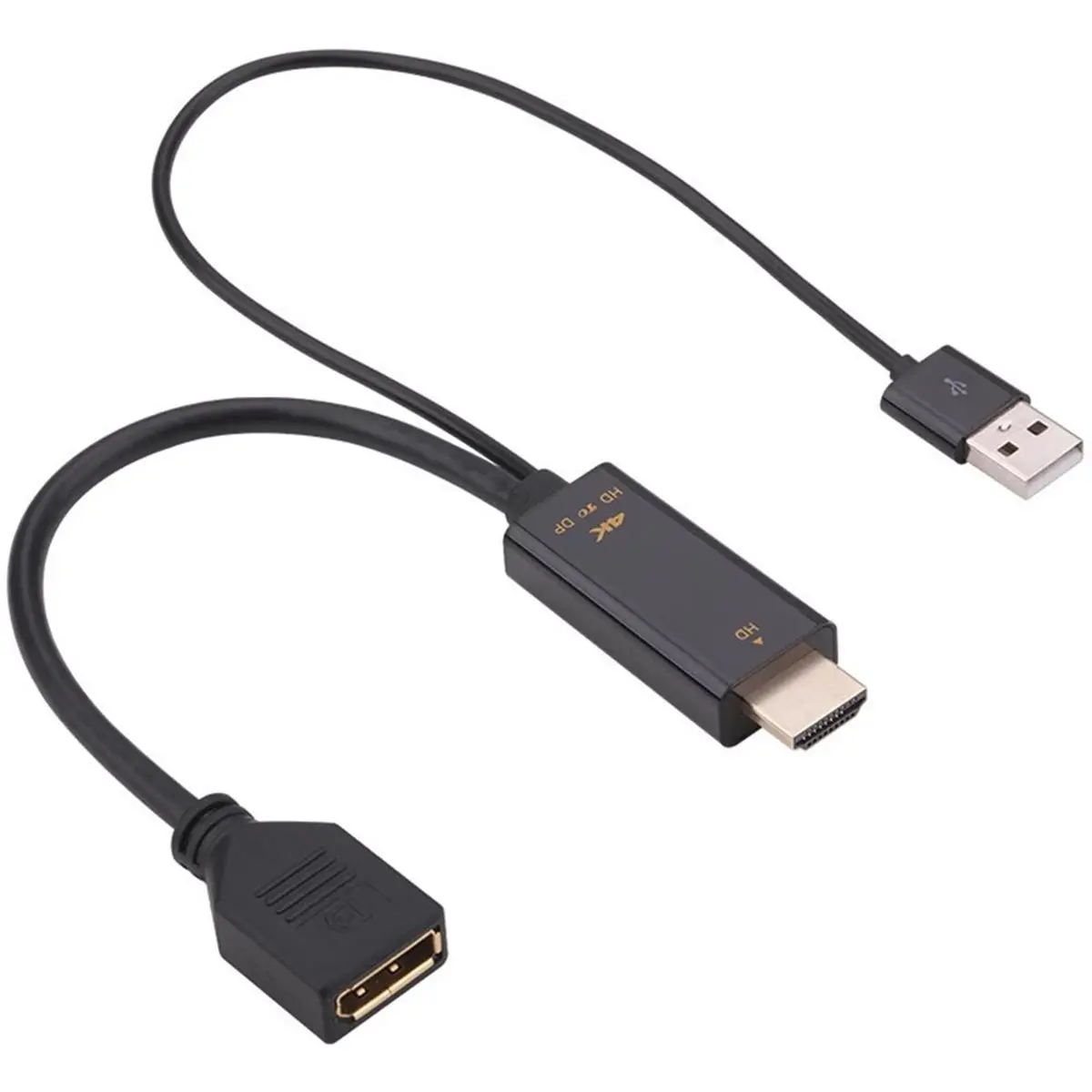 AAAE 4K - DisplayPort DP 변환기 케이블과 호환 가능 HDTV 남성-DP 여성 어댑터 변환(노트북 모니터 여성용)
