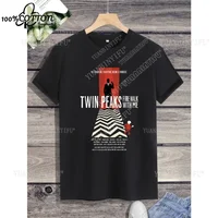 Classic Harajuku Twin Peaks Printed Unisex Cotton Shirt Loose T-shirt Top Short Sleeve O-neck Street Fashion Hot Product 1