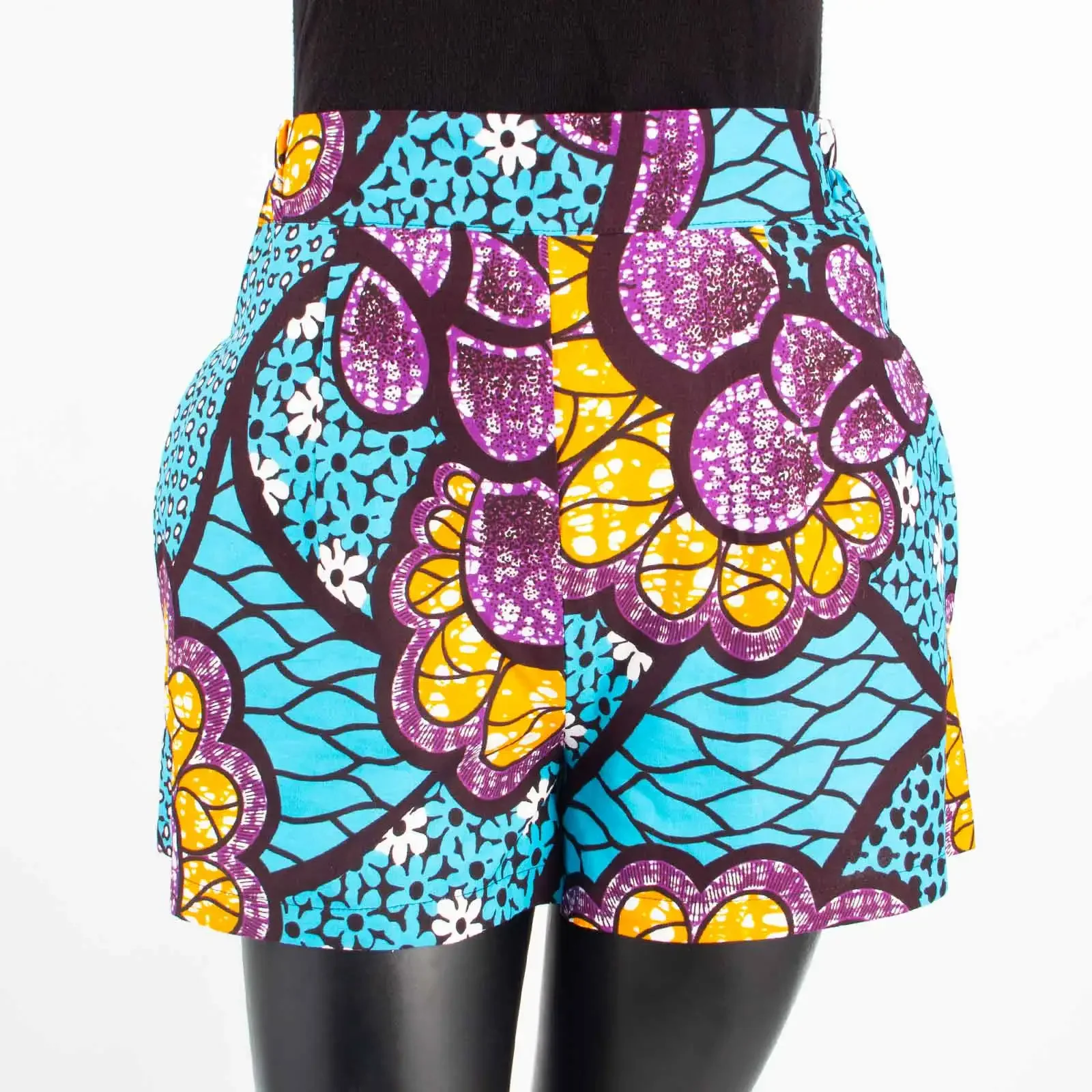 Summer Women Beach Shorts 100% Cotton Batik Print Pattern African Shorts african beach shorts