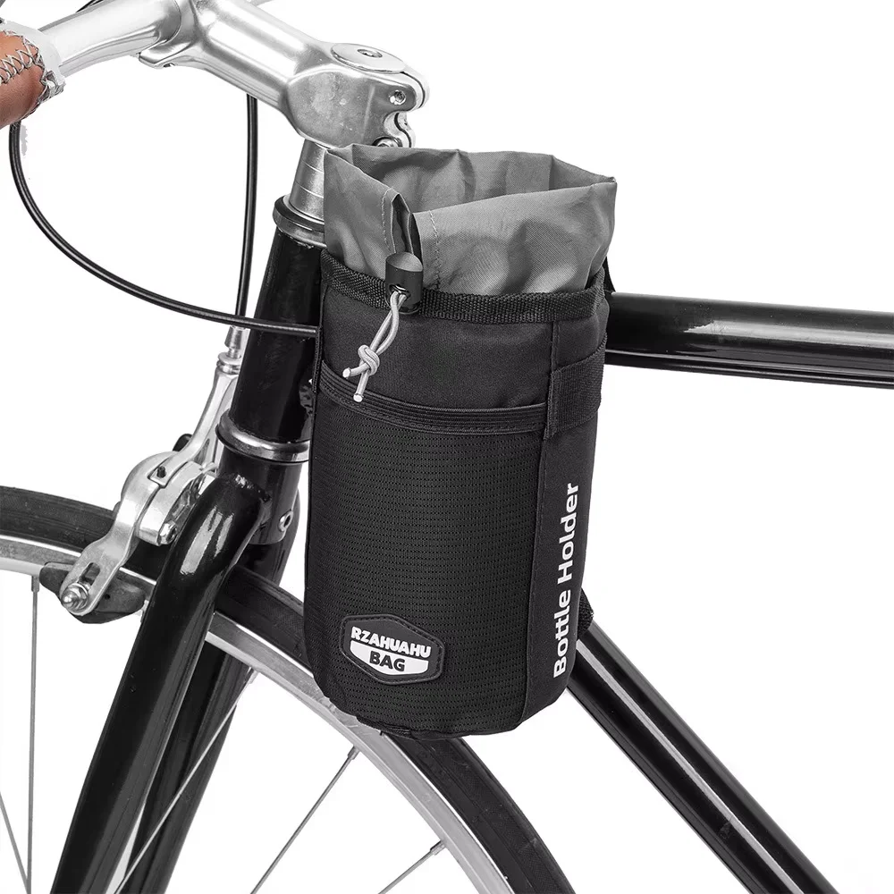 자전거 핸들바 가방 자전거 물병 캐리어 파우치 휴대용 MTB 로드 사이클링 보온 물통 가방 라이딩 장비
